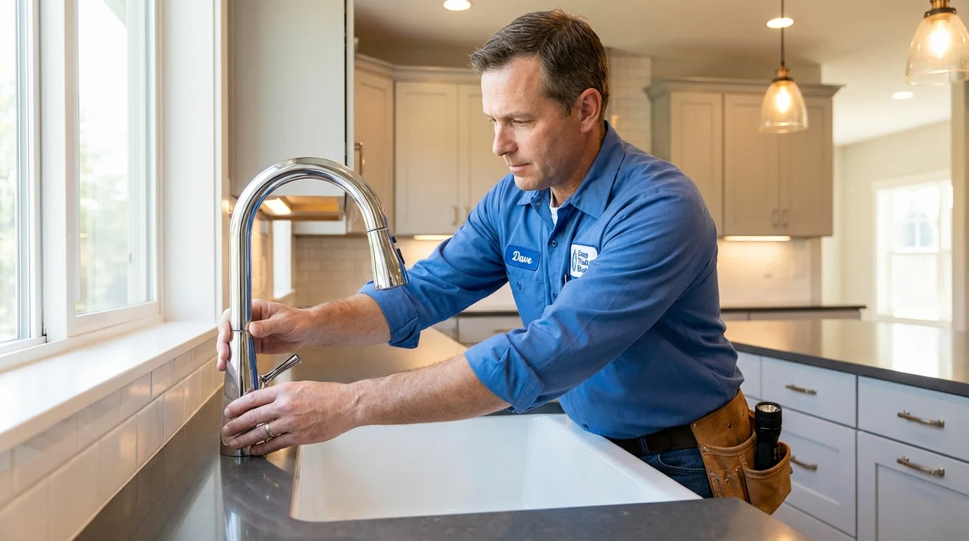 Kitchen faucet installation by Johns Plumbing LLC in Cana