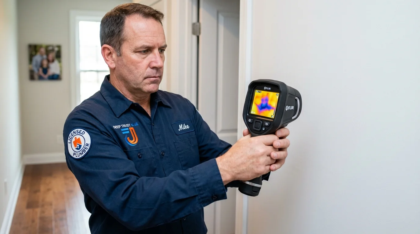 Thermal imaging leak detection by Johns Plumbing LLC in Cana